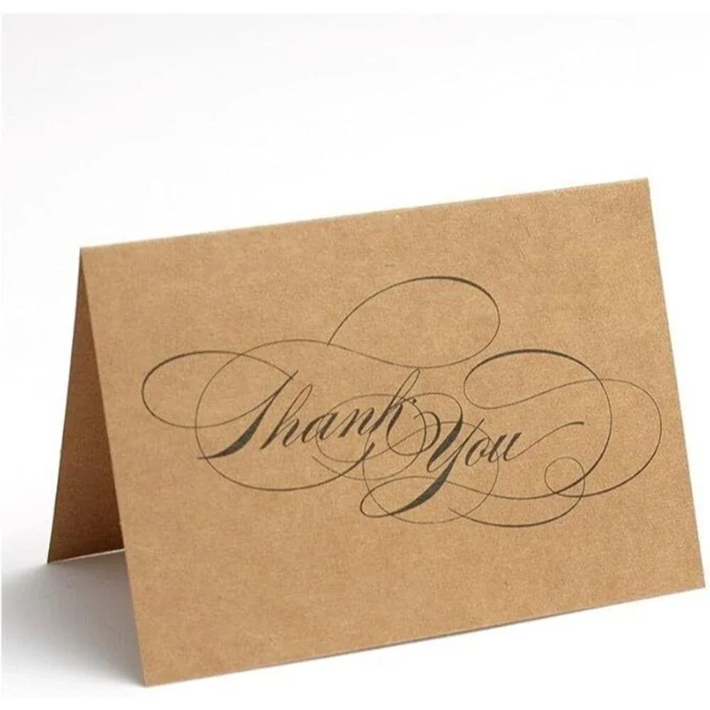 Gartner Studios Black Script Thank You Cards (Case of 24)